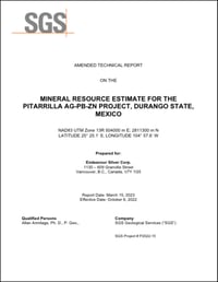 Pitarrilla Project